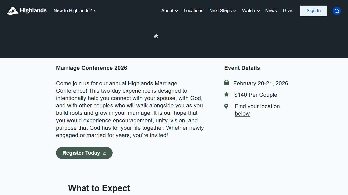 Marriage Conference Church of the Highlands