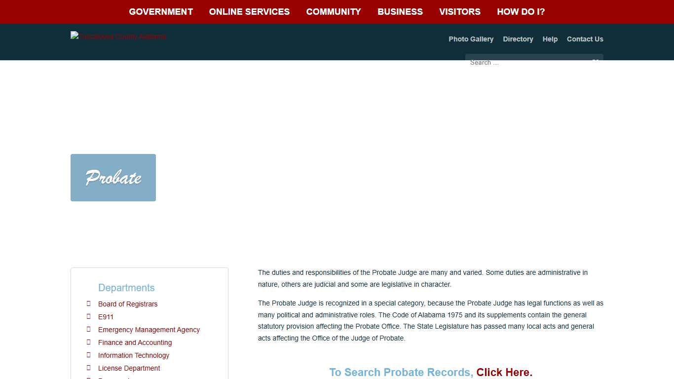 Probate - Tuscaloosa County Alabama